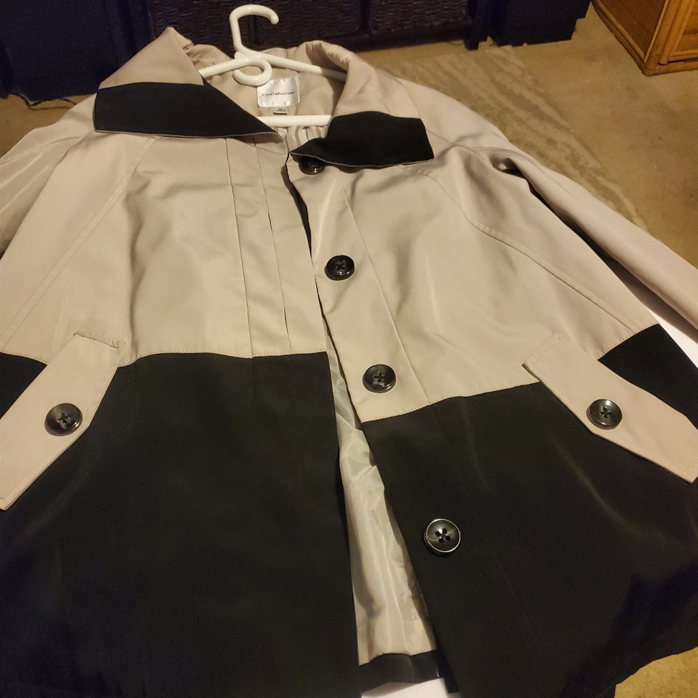 Croft and Burrow Cream and Black Dress coat